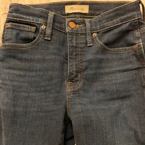 Medium wash Madewell skinny jeans